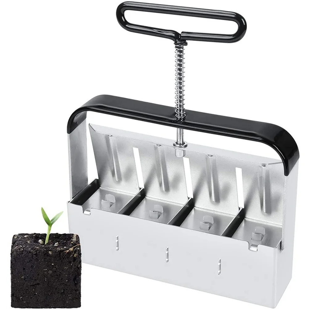 

Soil Block Maker Soil Blocking Tool Handheld Soil Blocker with Dibbles Prep Seedling Soil Block Maker Garden Tool