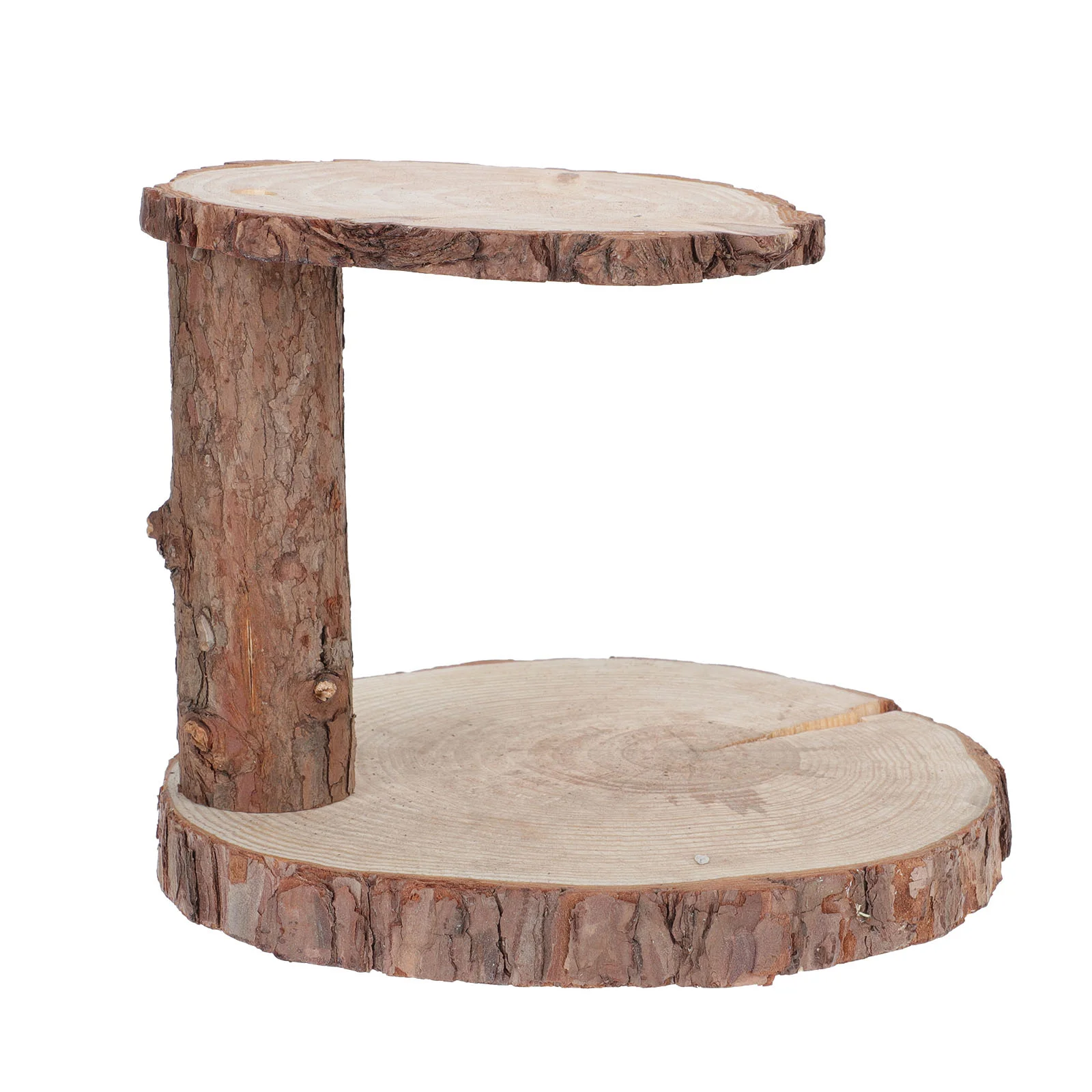 

1Pc Wood Plant Stand Balcony Display Rack Decorative Cake Shelf Wood Stand