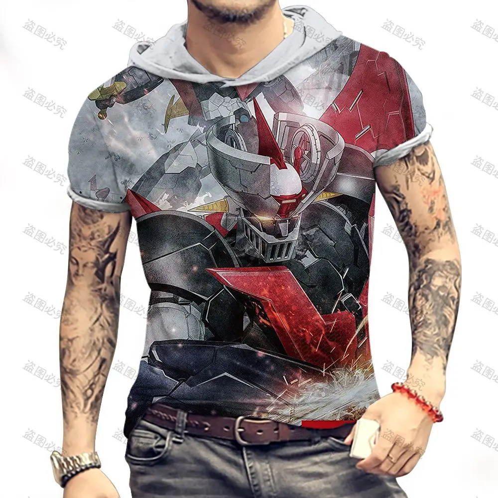 

Mazinger Z New Men's Hooded T-Shirt T-shirts High Quality 2022 Harajuku Style Clothing Oversized Short Sleeve Trend Essentialsew