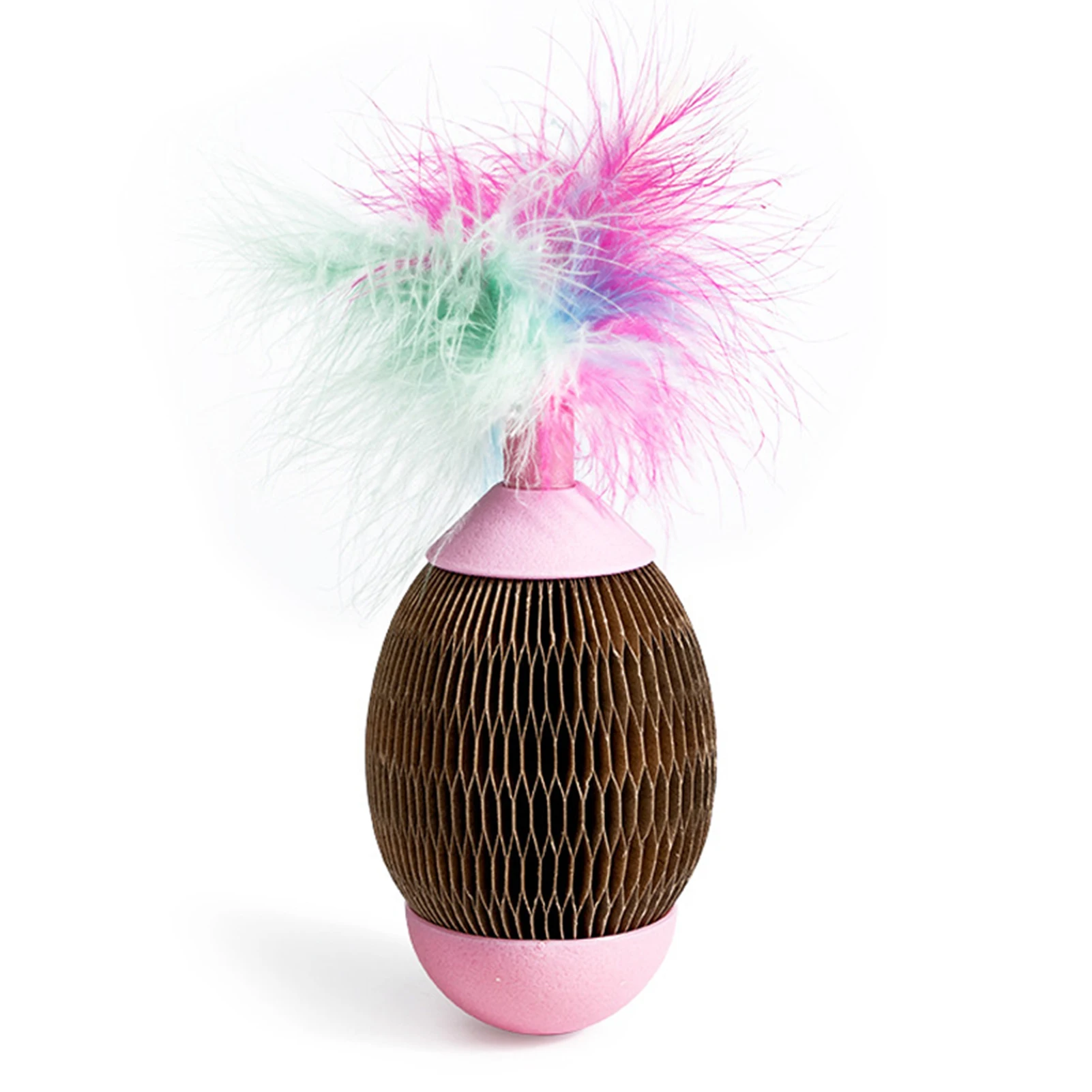 

Interactive Cat Ball Scratcher Corrugated Paper Catnip Cat Toy Ball Interactive Kitten Cat Scratcher Toy for Reducing Obesity