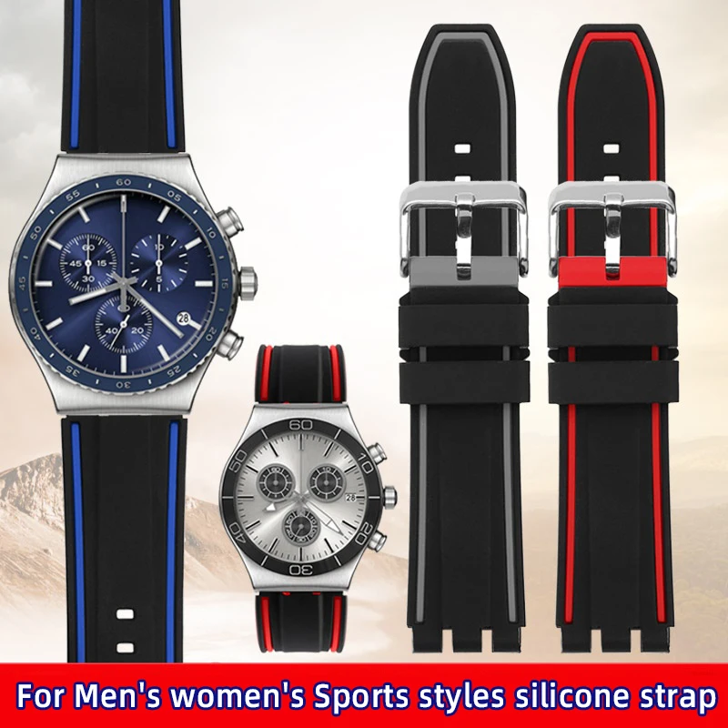 

For SWATCH silicone watch strap 19mm 20mm 21mm Swatch Universal men's women Soft sport style rubber Watchband bracelet Free tool