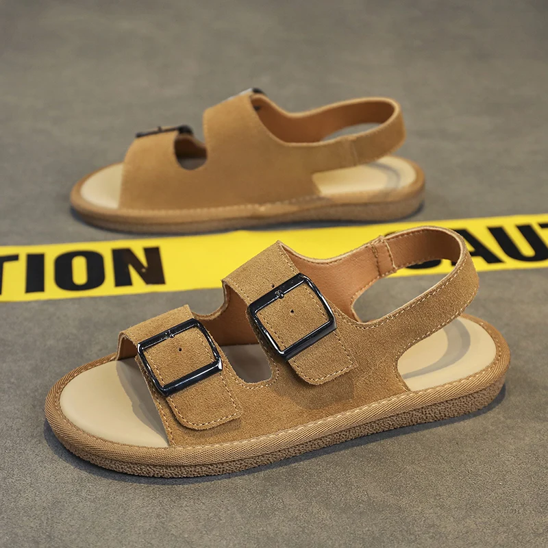 

Women's 2023 Summer Shoes Open Toe High Heeled Sandals Mid-heel Slippers New Square Head Thick Heel