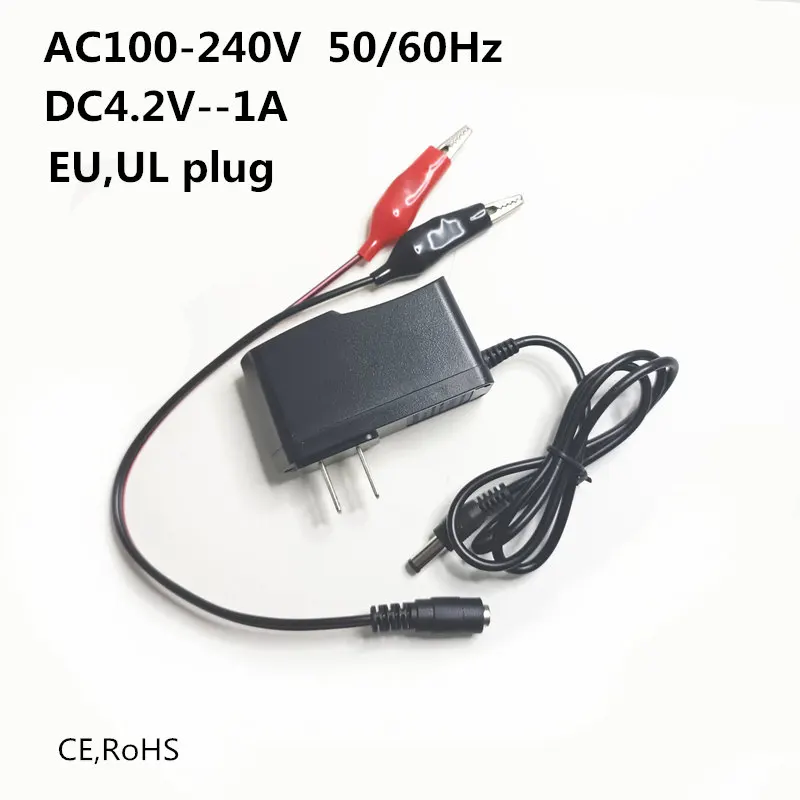 

4.2V 1A li-ion battery charger AC100V-240V 50/60Hz 1000mA Smart Multi-functional 2.5V-4.2V batteries adapter