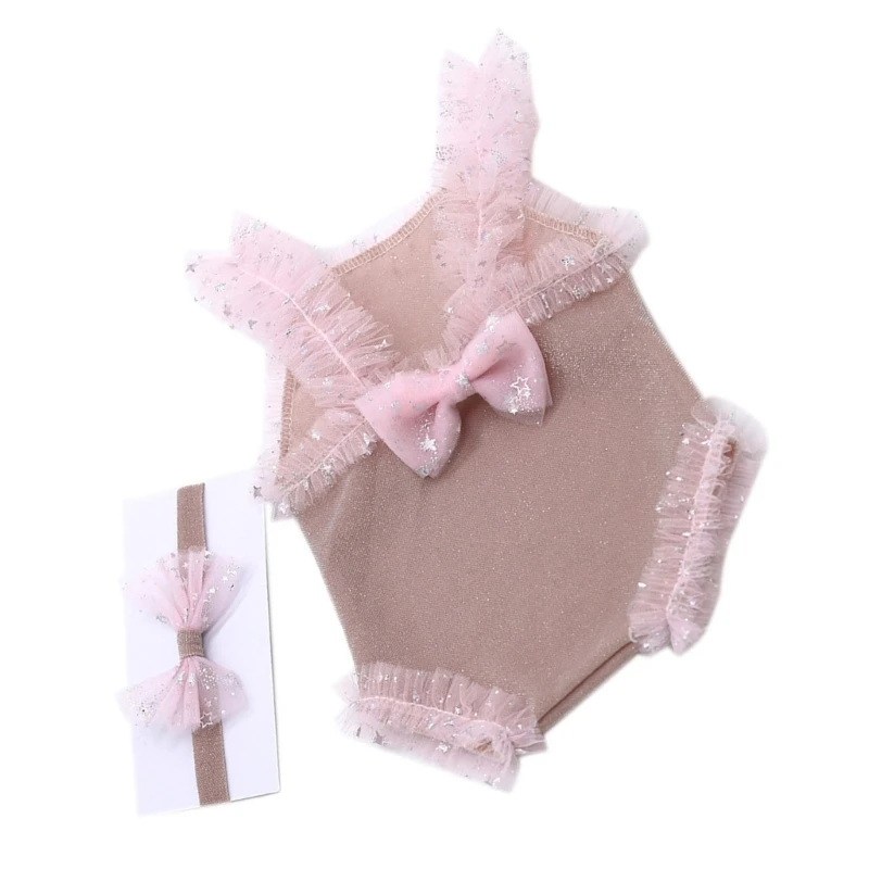 Костюм для душа маленьких девочек 0-1 мес кружевной комбинезон детский реквизит