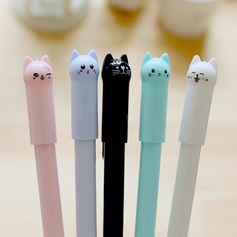 

Гелевая ручка с милым котом, 0,38 мм, 10 шт./партия