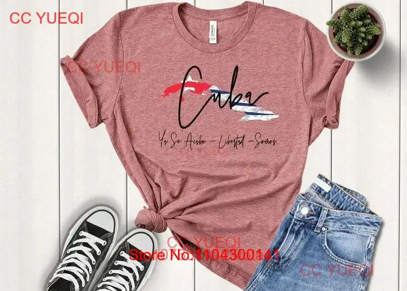 Футболка с картой Кубы Ya Se Acabo Libertad Somos Mas Free Freedom For ProtesT Cuban Pride длинными или