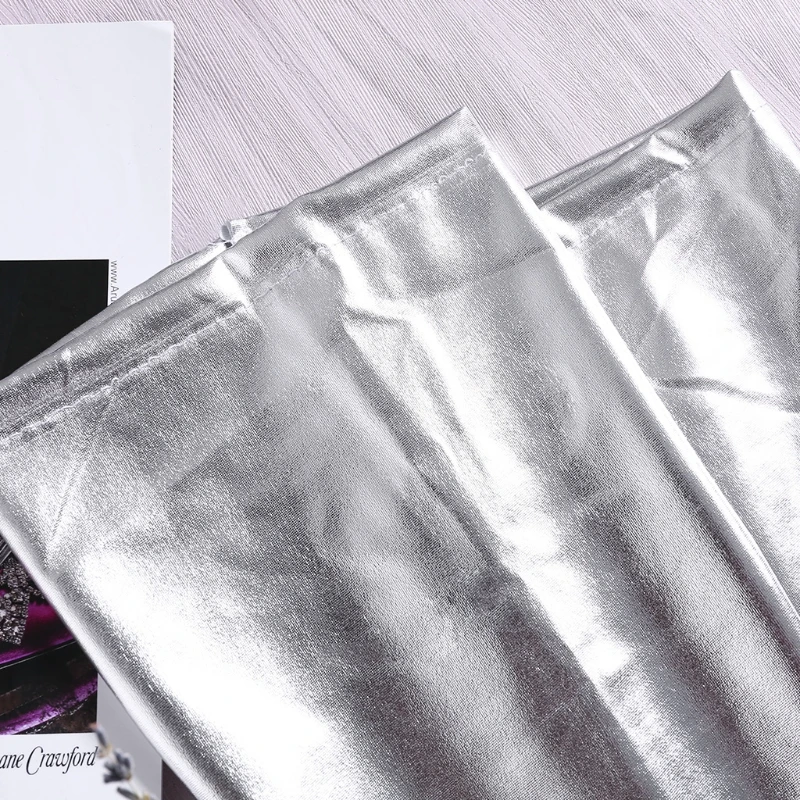 

Womens Over Knee Socks Faux Leather Pants Casual Long Overknee Pantyhose 37JB