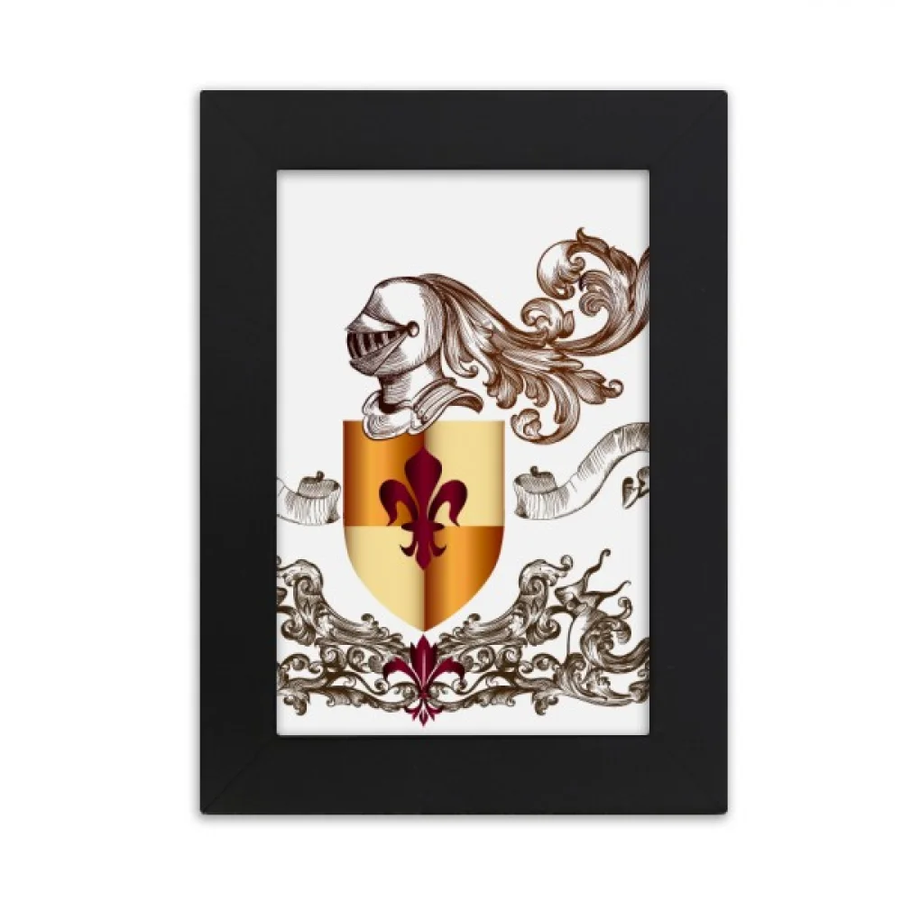 Средневековые рыцари Европы доспехи эмблема настольная фоторамка дисплей