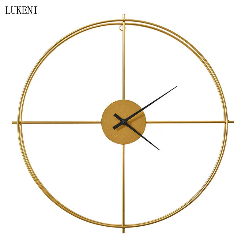 

Nordic Style Living Room Home Sofa Background Wall Decoration Light Luxury Iron Clock Wall Hanging Cafe Creative Wall Decoration