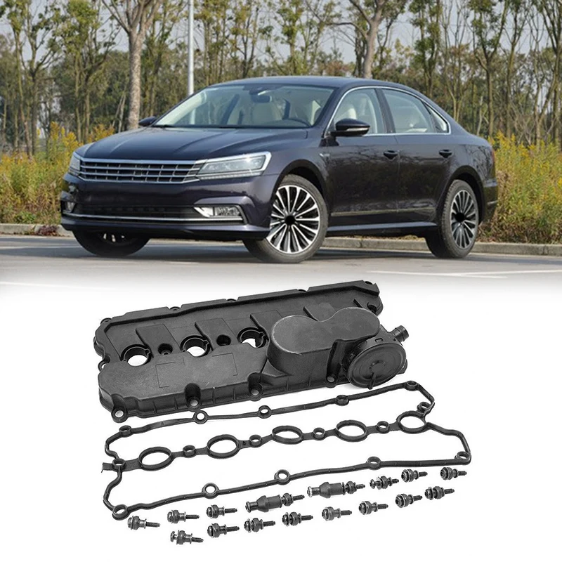 Полная крышка клапана двигателя автомобиля с прокладкой и болтами для Jetta Golf Passat
