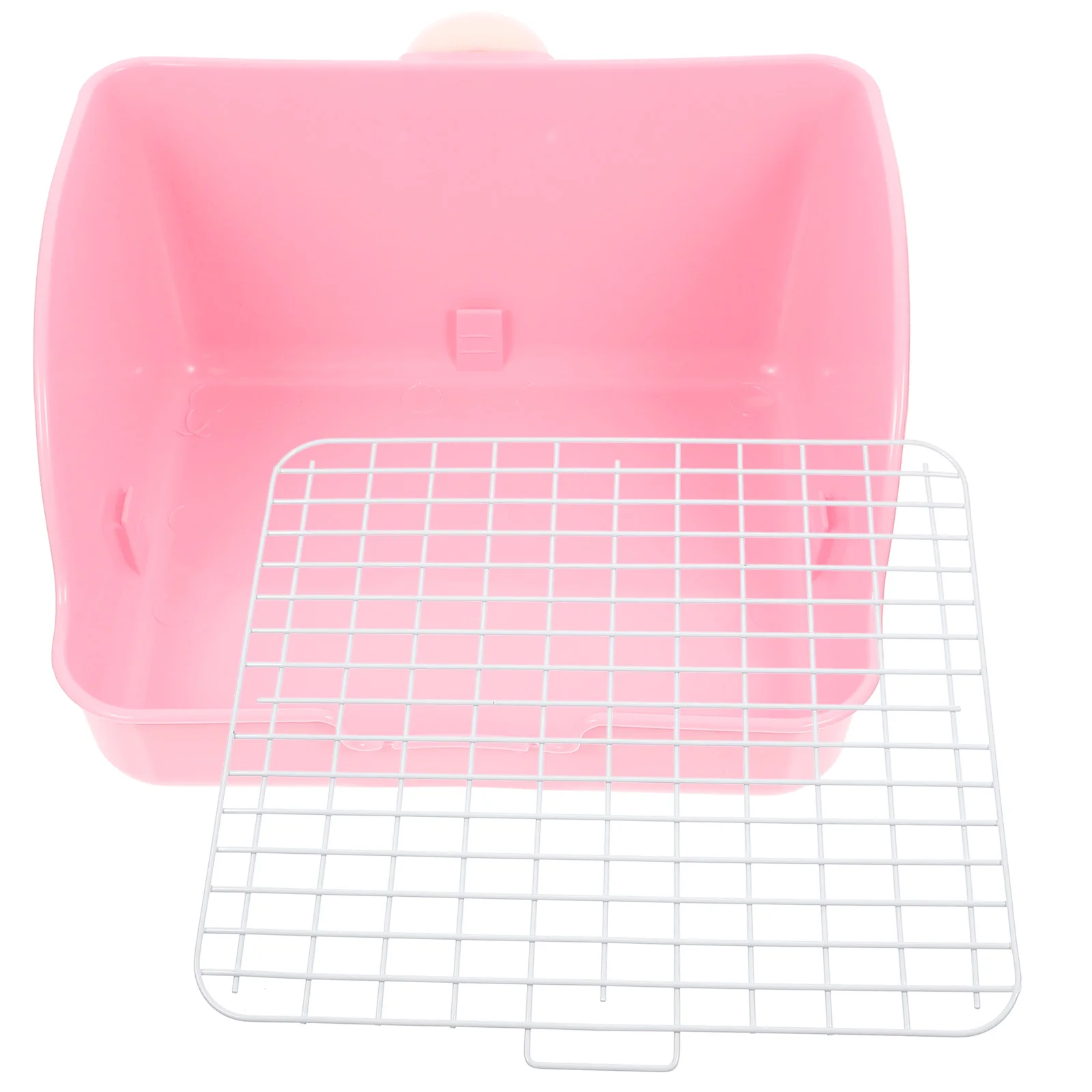 

Pet Cage Toilet Bunny Litter Box Tray-shaped Bunny Toilet Rabbit Litter Box