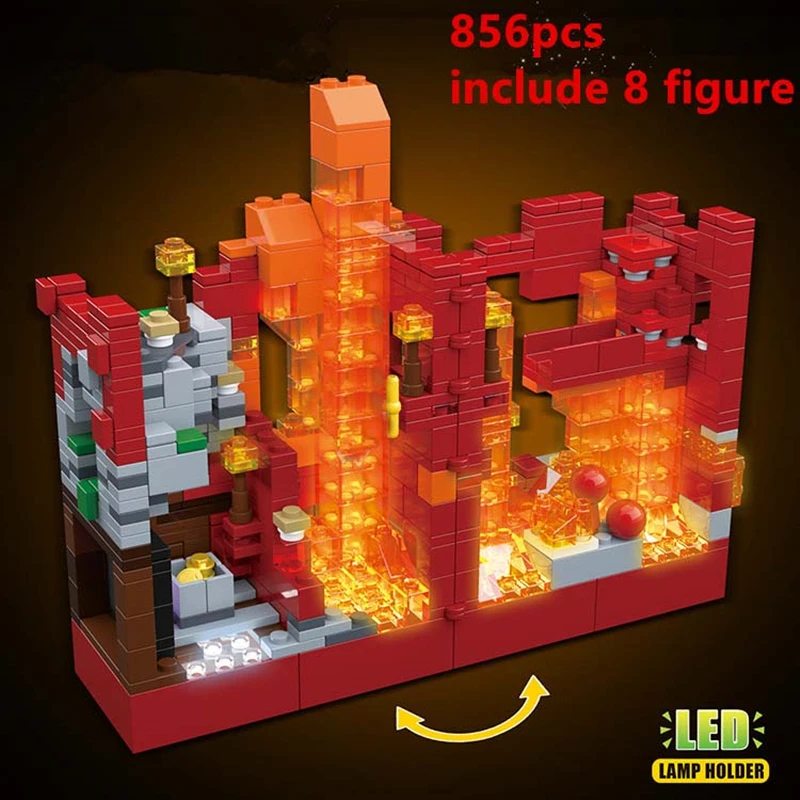 Детский конструктор The Blaze Bridge Nether City крепость кораллы классические модели |