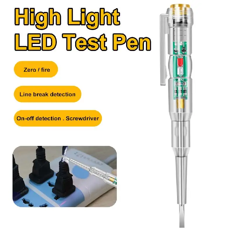 

Intelligent Induction Power Voltage Detector Pen Digital Tester Induced Electric Screwdriver Indicator Zero Live Wire Tester