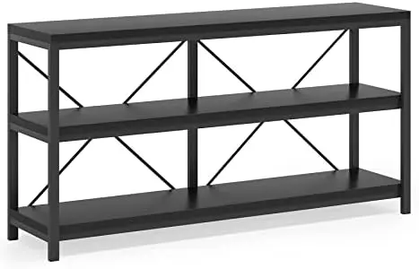 

Table, 3 Tiers TV Console TV Stand Long Sofa Table with Storage Shelves for Hallyway, Living Room, 55 Inch