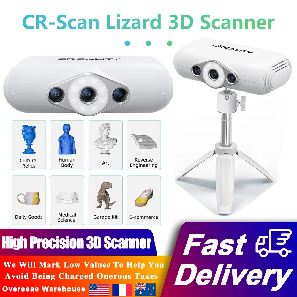 

CR-Scan Lizard 3D Scanner 0.05mm High Precision Portable Handheld Auto Mode No Marker Scanning Modeling 3D Printing Accessories