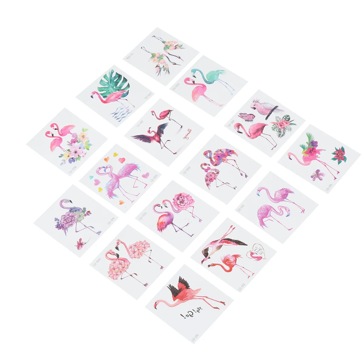 

15pcs Tattoo Stickers Waterproof Temporary Flamingo Body Stickers for Girls