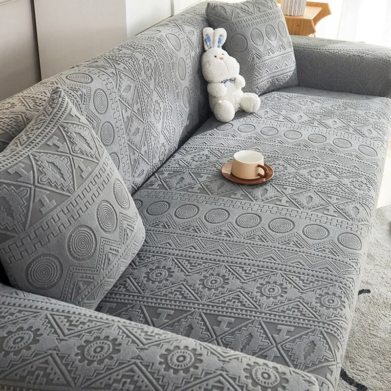 Чехол для дивана в стиле бохо жаккардовый Регулируемый эластичный чехол кресла
