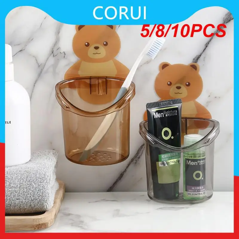 

Home Bathroom Accessories Set Toothbrush Holder Toothpaste Storage Rack Wall Mount Toothbrush Cup Rack Toothbrush Stand Child