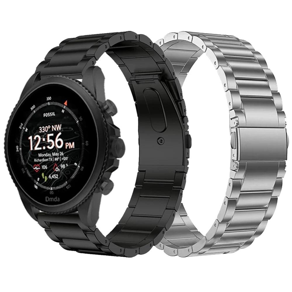 

Ремешок металлический титановый для Fossil gen 6 44 мм Gen6 gen 5 5e / Gen5 LTE 45 мм, сменный Браслет для наручных часов, 20/22 мм, аксессуары