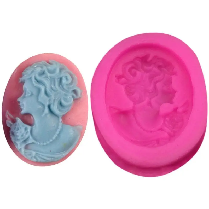 

Girl Head Cement Vase Mould DIY Concrete Flower Pot Silicone Planter Molds Garden Decorating Craft Decorating Tools Kitchen