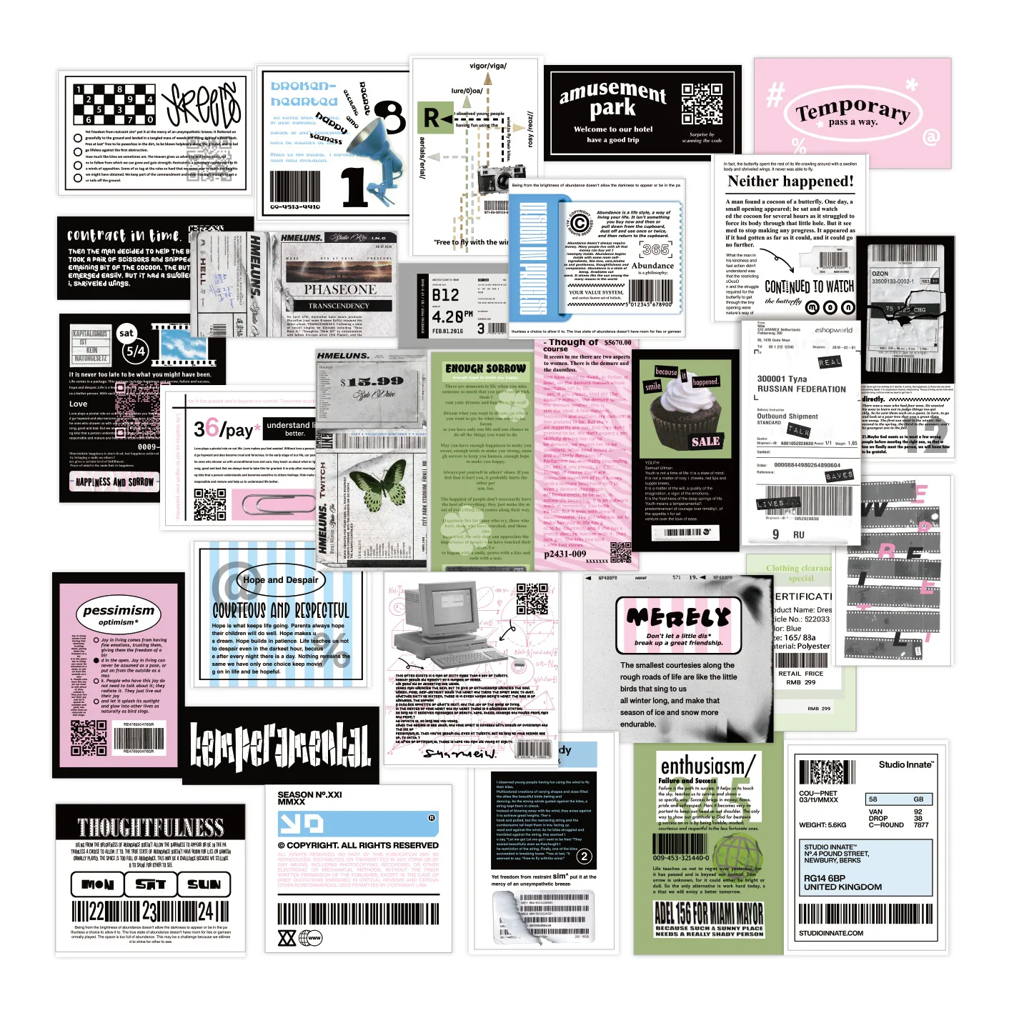 

Милые наклейки с коллажем на английском языке, материал «сделай сам», книга, карточка, блокнот, наклейки, Плоские наклейки для багажа, детские подарки и игрушки
