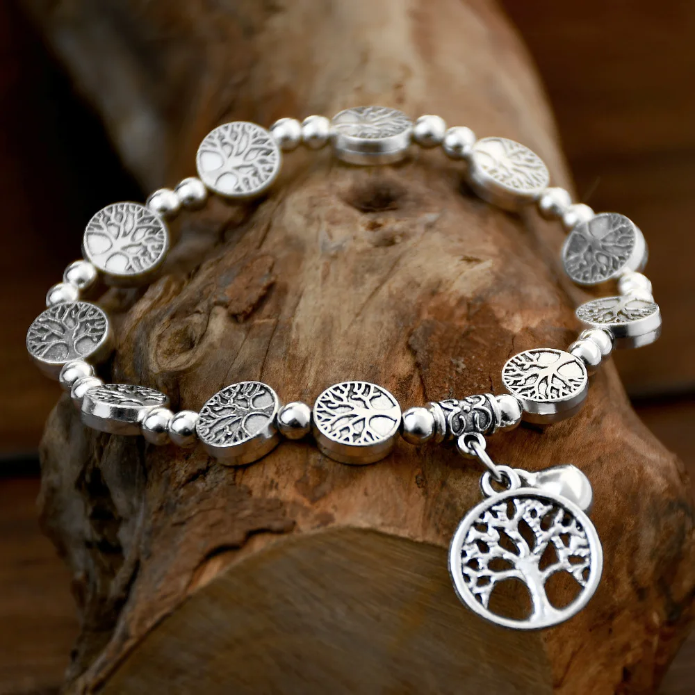 

Tree of Life Charm Bracelet Alloy Chain Bracelets Jewelry Gift for Women Men