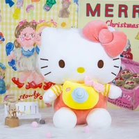 33cm new sanrio plush toys hello kitty bubble machine kawaii room decor pillow soft stuffed dolls for kids birthday gifts