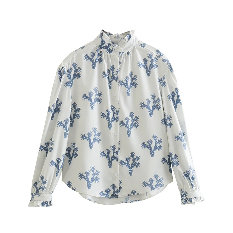 Женская рубашка на пуговицах с принтом SIYANG
