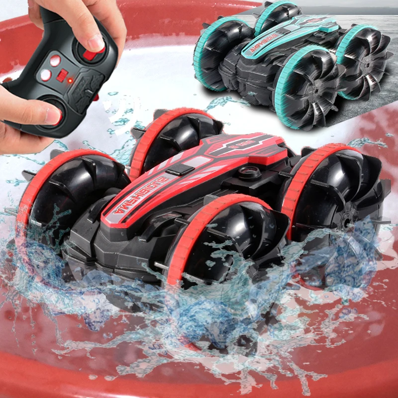 

Water & Land 2 IN 1 Amphibious Boat Drift Remote Control Vehicle Racing RC Stunt Car Ship for Boy Outdoor Children Beach Toy Kid
