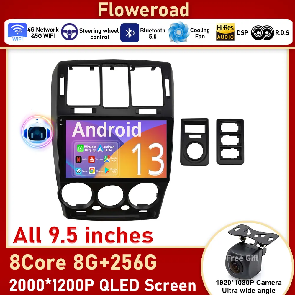 

2K Carplay Screen For Hyundai Getz 1 2002 - 2011 Car Radio Multimedia Video Player Navigation GPS Android Auto No 2din 2 din DVD