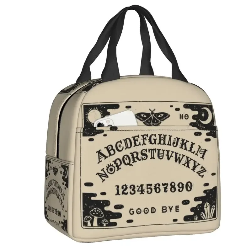 

Halloween Spirit Ouija Board Insulated Lunch Bag for Work School Occult Witch Portable Cooler Thermal Bento Box Women Kids