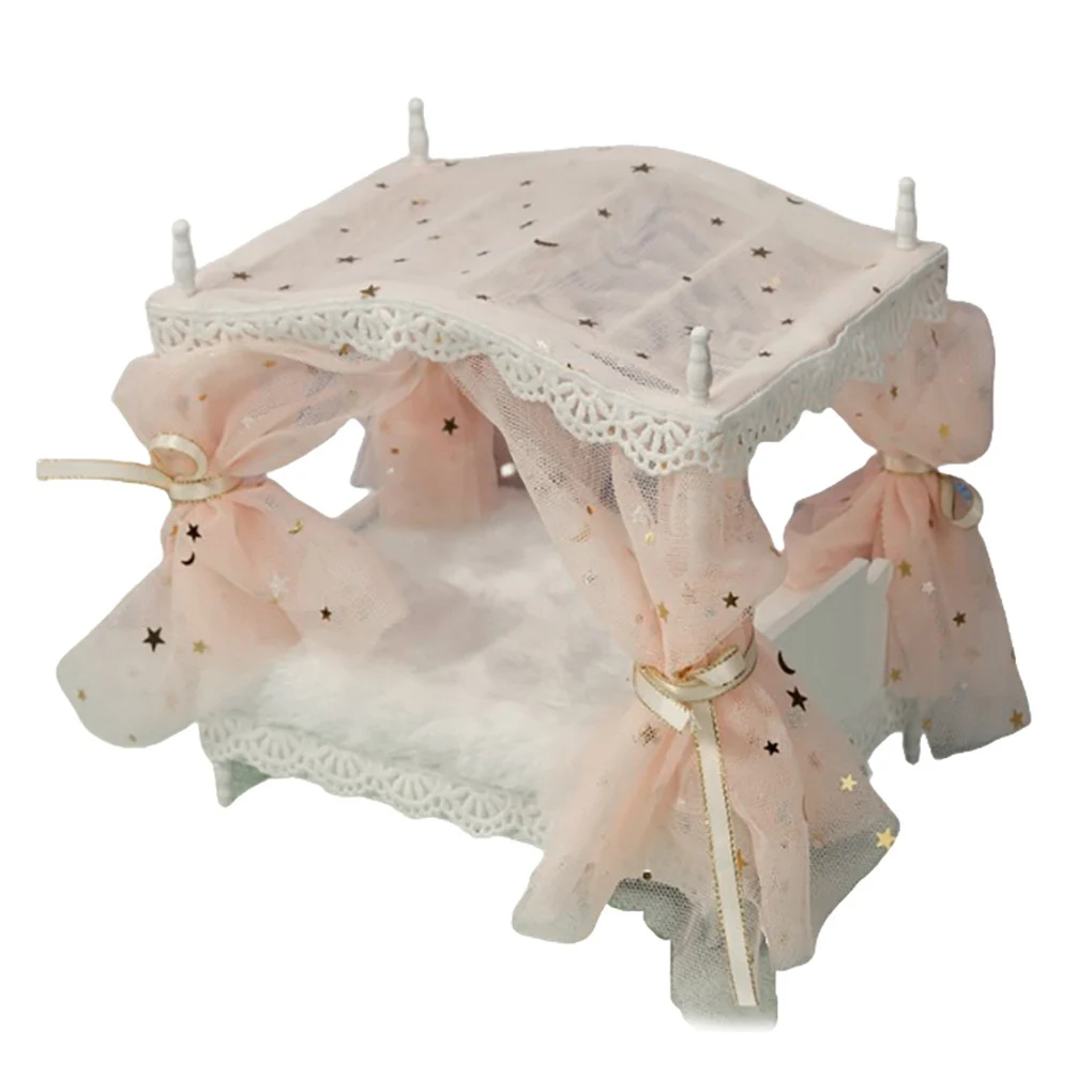 

Малыши 1/12 Кукольный дом кровать DIY Декор миниатюрная мебель подарки на день рождения декоративная модель кровати игрушки гостиная розовый