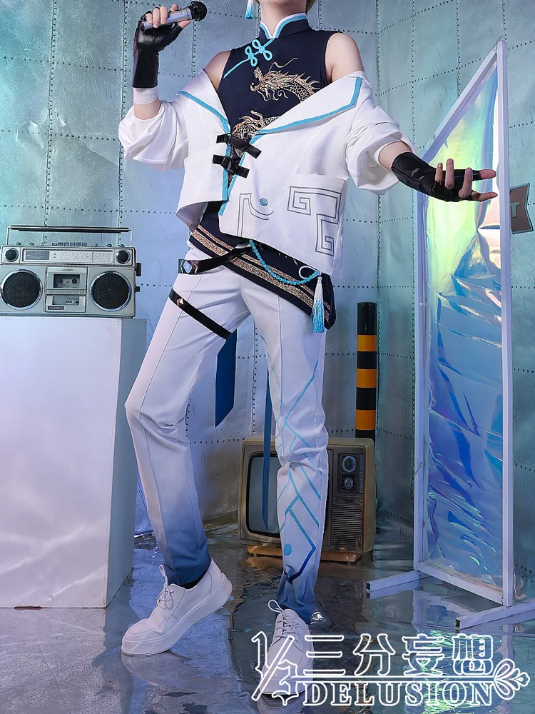 

Anime Game Genshin Impact Chongyun Cosplay Costume Chongyun Birthday Band Uniforms Halloween Party Fancy Suit For Men Women