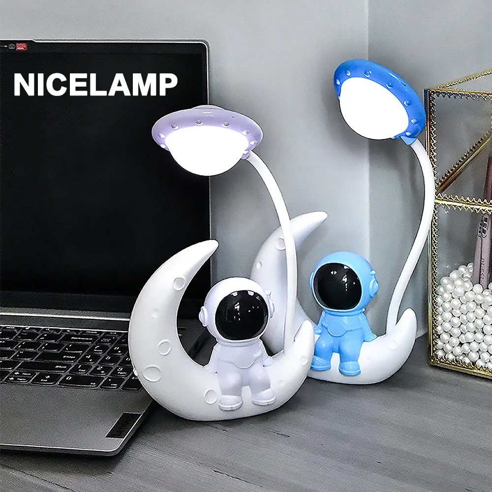 

Креативный светодиодный ночник для астронавта, настольная лампа с защитой глаз, прикроватная лампа, украшение для студенческого общежития
