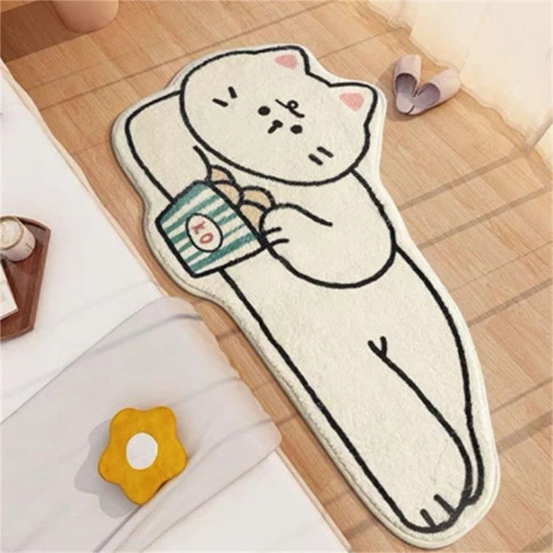 Креативный ковер в скандинавском стиле плюшевый мультяшный для прикроватной