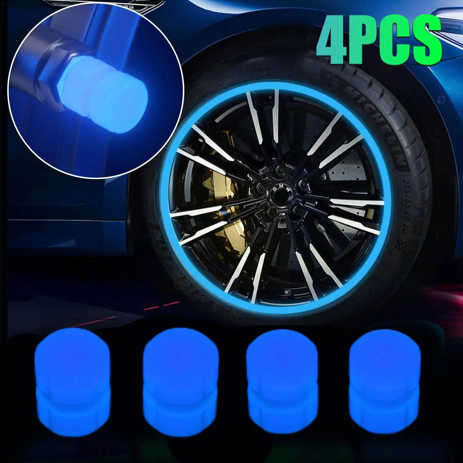 

Универсальный светящийся клапан для шин, ступица колеса автомобиля, светящаяся Пыленепроницаемая декоративная оболочка для сопла обод для...