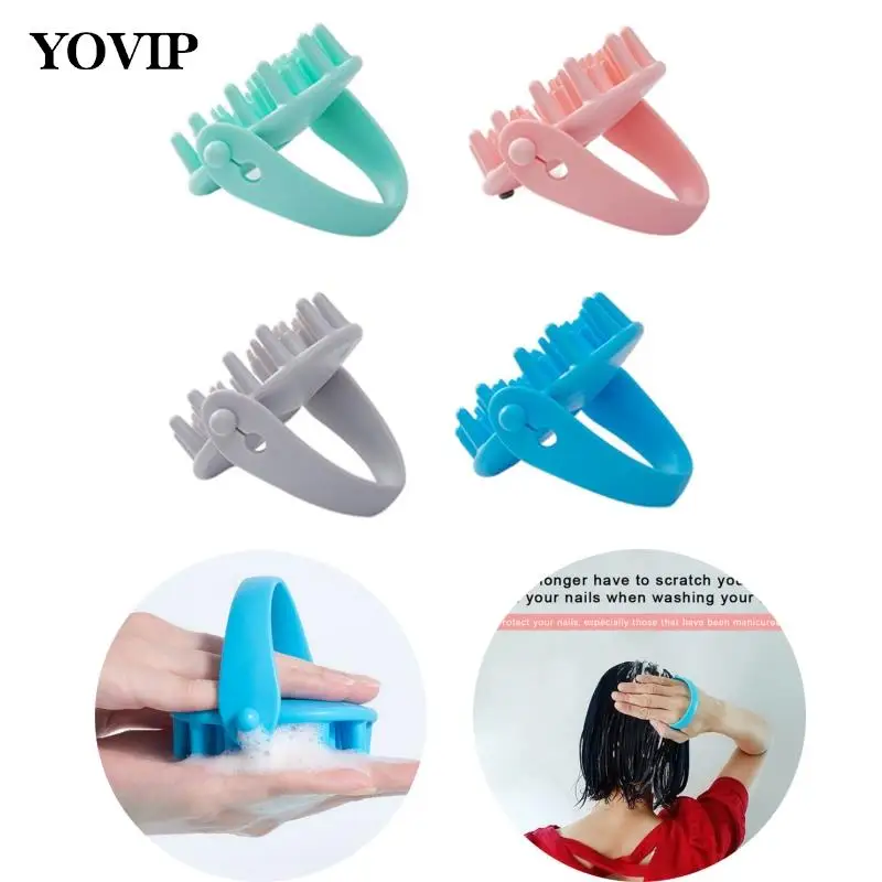 Силиконовая щетка для шампуня против зуда массажер волос лепки ванны Массажер и