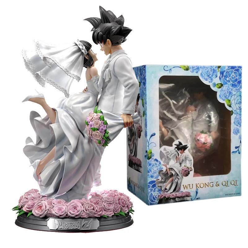 

Anime Dragon Ball Z Son Goku & Chichi Wedding Ver. Excellent PVC Figure Model Statue Toy Collectibles Valentine's Gift