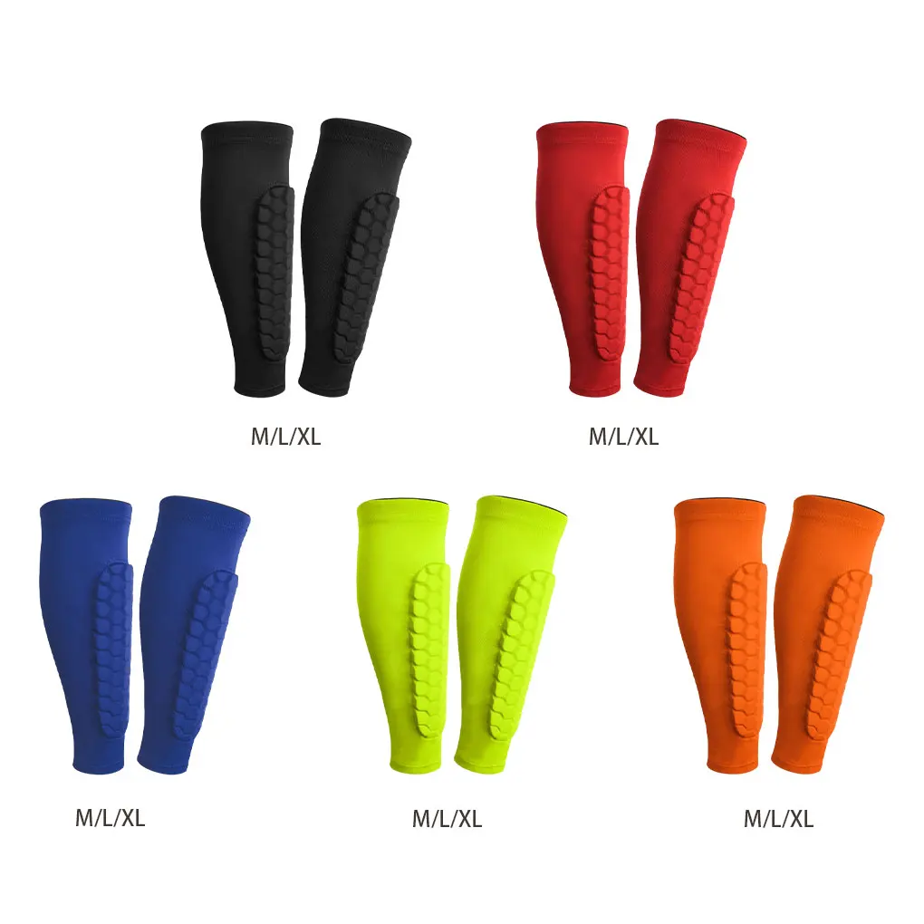 

Polyester Quick Drying Anti-slid Strap Muscle Compression Leggings Breathable Fabric High Elasticity Crashproof Orange XL