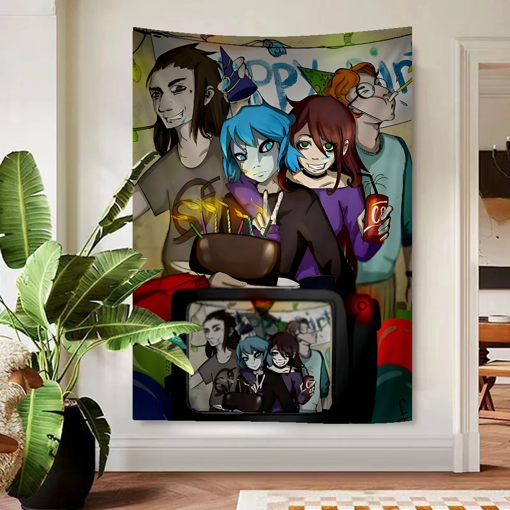 Игра Салли Лицо Красочный Гобелен Настенный Хиппи Цветок Настенные Ковры Декор