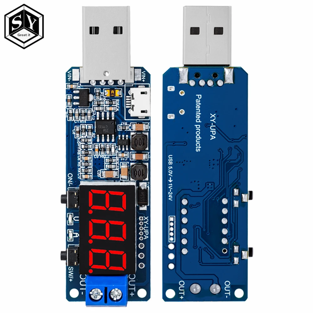 Модуль регулирования напряжения с цифровым управлением USB от 5 В до 3 9 12 24 модуль