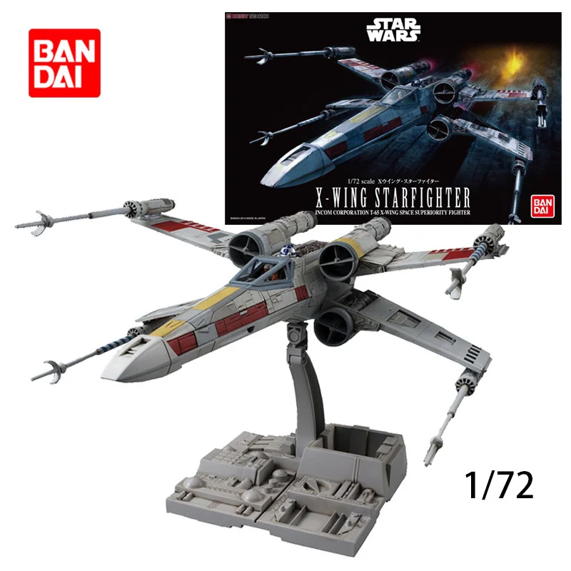 

Оригинальные игрушки Bandai Звездные войны X-wing Starfighter 1/72 аниме, фигурки, настольные украшения, сборная Сборная модель, игрушки