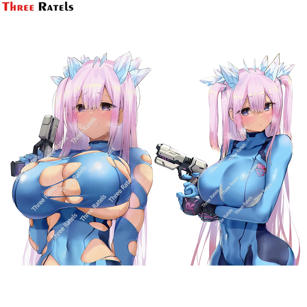 

Three Ratels E561Cute Anime Girl Samus Aran And Otoha Rilly оригинальный для автомобиля внешний декор наклейка и наклейки