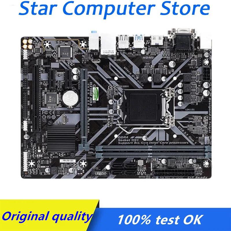 

H310 For Gigabyte H310M HD2 LGA 1151 Motherboard DDR4 Computer USB3.0 SATA3 Desktop Mainboard Used