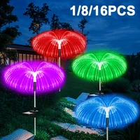 1816pcs led solar jellyfish garden decoration lights waterproof outdoor landscape pathway light for villa yard lawn walkway