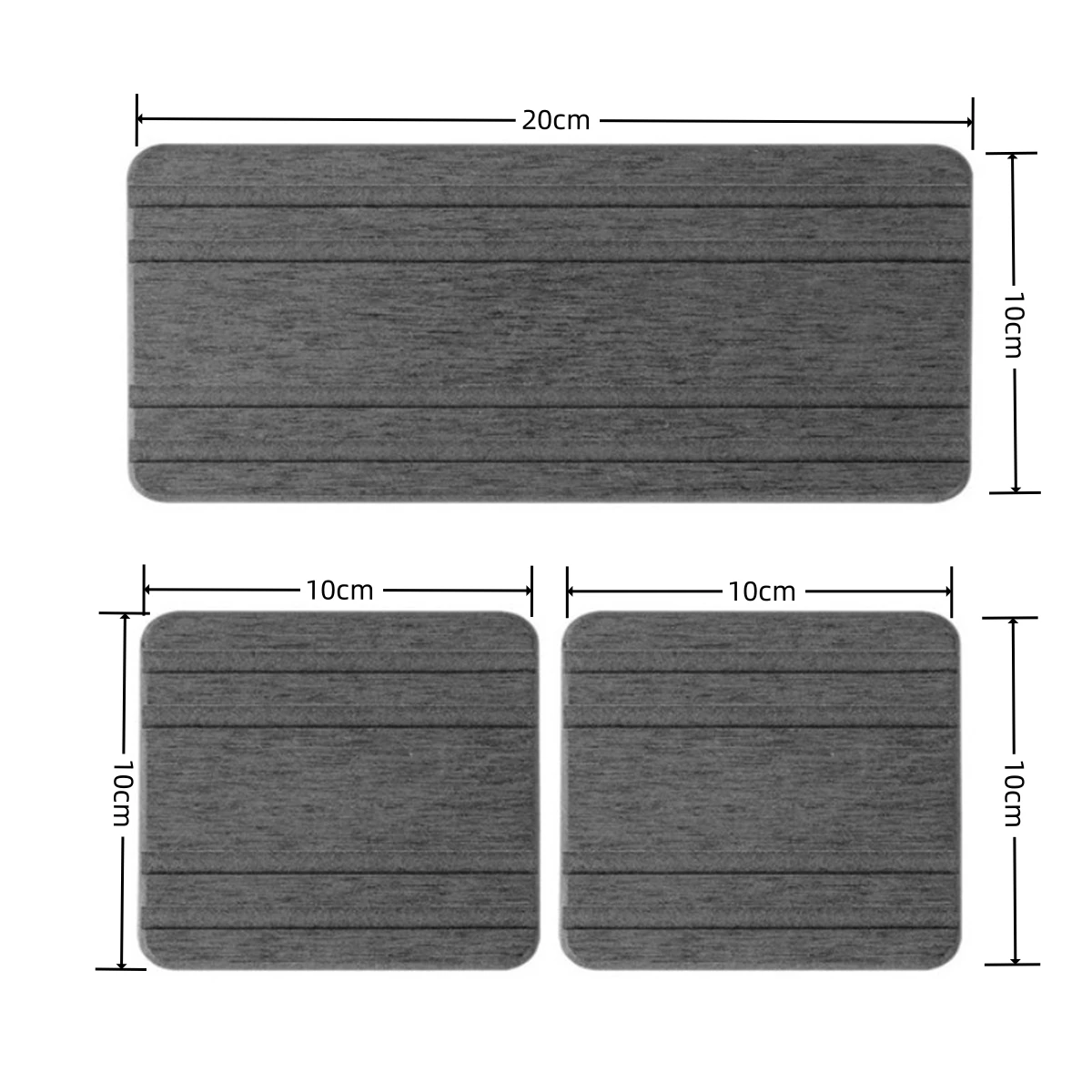 3 шт. водопоглощающий каменный поднос диатомитовые подставки сушильный для