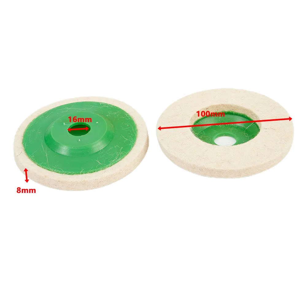 

3pcs 100mm Wool Buffing Polishing Wheels Felt Pad 4 Inch Buffer Wheel Felt Buffing Pads Polish Discs For Metal Marble Glass Cera