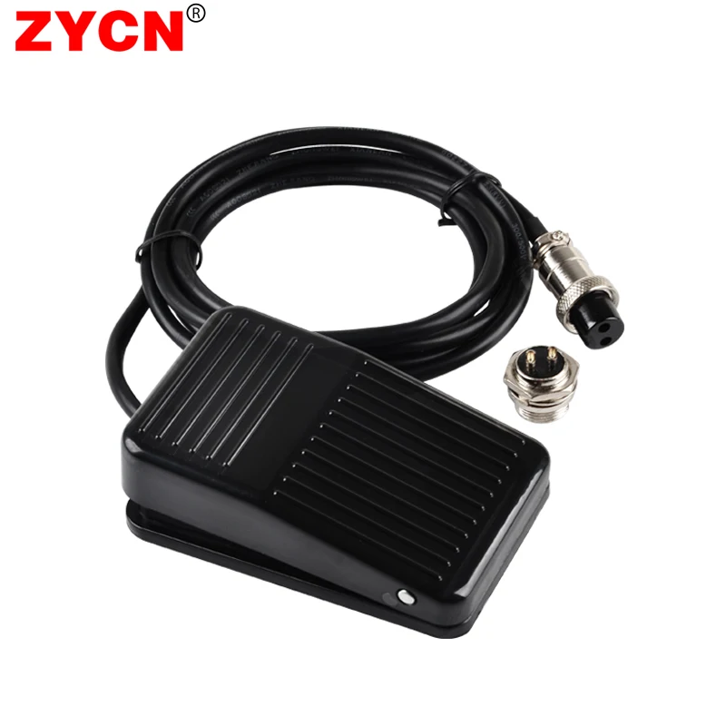 

TFS-1 Momentary Plastic Anti-skid Foot Pedal Switch 10A/250VAC NO+NC Electric Power Aviation Plug 2/3Pins Black Non-Slip