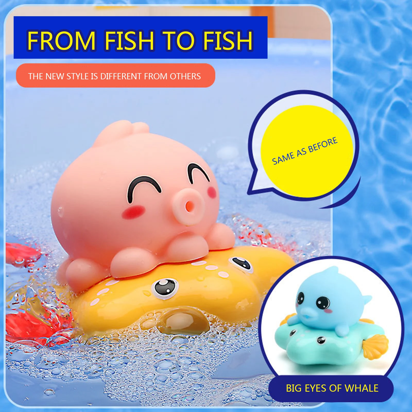 

Cute Baby Bath Toy Octopus Whale Clockwork Water Toys For Infant Toddler Bathroom Play Water Spraying Shower Octopus Floating