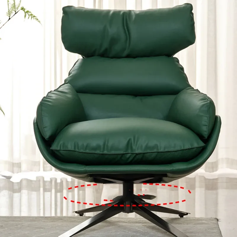 

Swivel Lounge Chairs Green Luxury Living Room Leather Chair Japanese Design Modern Articulos Para El Hogar Korean Furniture